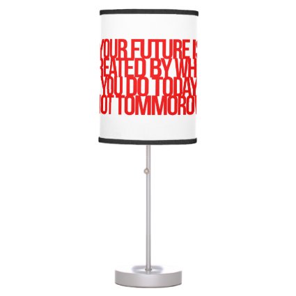 Inspirational and motivational quotes table lamp