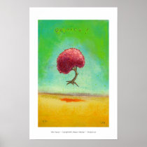 Inspirational art fun modern painting hopeful tree posters