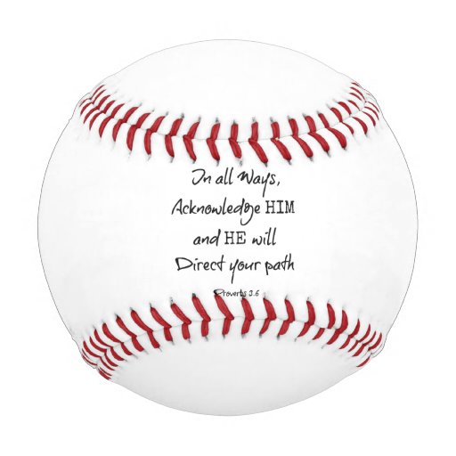 Inspirational Bible Verse Quote Baseball | Zazzle