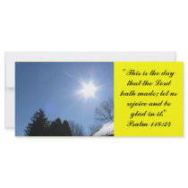 Inspirational Bible verse rack card - Psalm 118:24