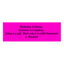 Inspirational Book Mark Business Card