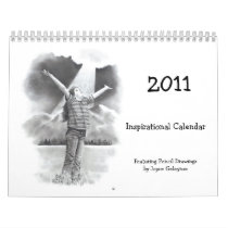 INSPIRATIONAL CALENDAR WITH PENCIL DRAWINGS
