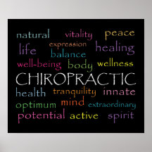 Inspirational Chiropractic Words Poster