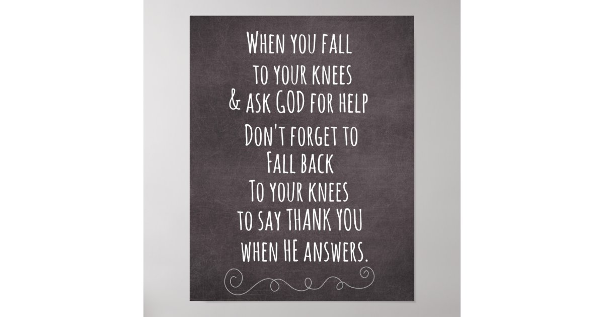 Inspirational Christian Quote Message Poster | Zazzle