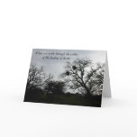 Inspirational Comfort Card: Oaks against gray sky