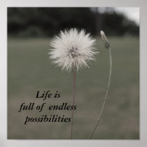 Inspirational Dandelion - Customiz... - Customized Poster