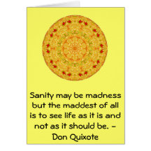 Inspirational Don Quixote quote Card