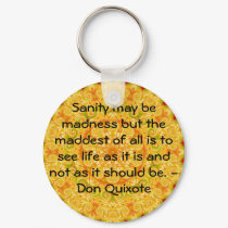 Inspirational Don Quixote quote keychains