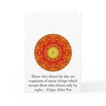 Inspirational Edgar Allan Poe Quote about dreams Greeting Card