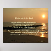 Inspirational Gifts Footprints in the Sand Poem