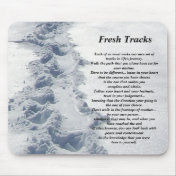 Inspirational Gifts Fresh Tracks Mouse Mats