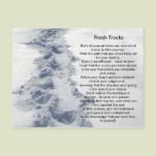 Inspirational Gifts Fresh Tracks Post Card