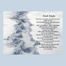 Inspirational Gifts Fresh Tracks posters
