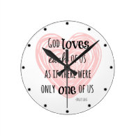 Inspirational God and Love Quote Wallclocks
