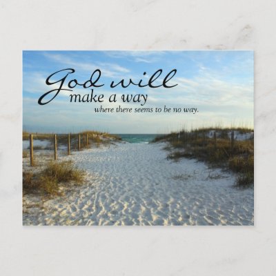 Inspirational: God Will Make A Way... Post Cards