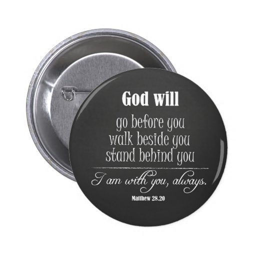 Inspirational God Will Quote With Bible Verse Button Zazzle