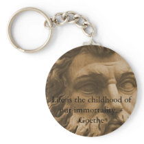 Inspirational Goethe Quote Key Chain