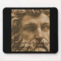 Inspirational Goethe Quote mousepads