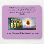 Inspirational Goethe Quote Mouse Pads Inspirational Goethe Quote Mouse Pads