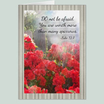 Inspirational Greeting Luke 12:7 cards