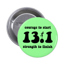 Inspirational half marathon buttons
