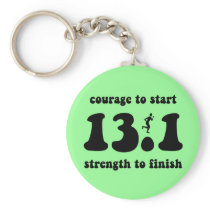 Inspirational half marathon keychains