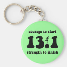 Inspirational half marathon keychains