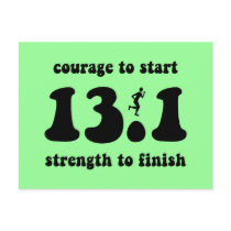 Inspirational half marathon postcards