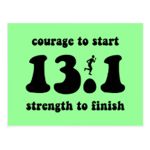 Inspirational half marathon postcards