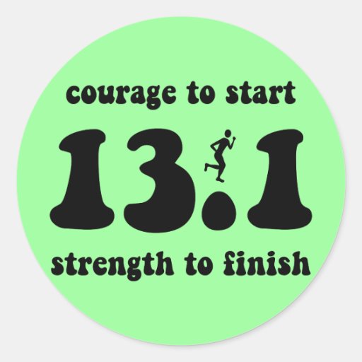 Inspirational half marathon sticker