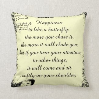 Inspirational Happiness Quote Pillows