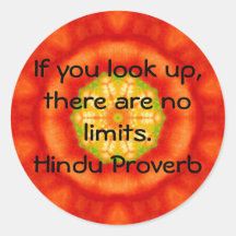 inspirational Hindu Proverb from India Stickers