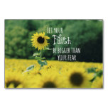 Inspirational: Let Your Faith Be Bigger Than Fear Table Cards