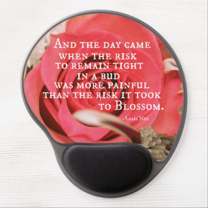 Inspirational Life Quote about Risk Anais Nin Gel Mousepads