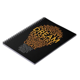 Inspirational Light Bulb custom notebook