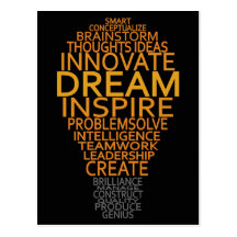 Inspirational Light Bulb custom postcard