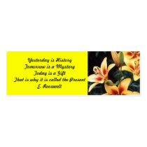 Inspirational Lily Bookmark business cards