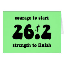 Inspirational marathon greeting cards