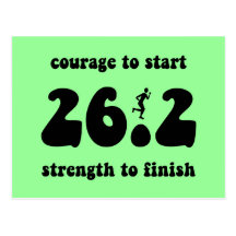 Inspirational marathon postcards