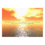 Inspirational Orange Sunset Card Calendar 2011