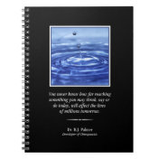 Inspirational Palmer Quote Chiropractic Notebook