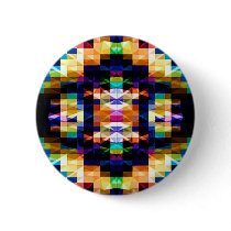 Inspirational Patterns - Rainbow Diamonds V2 Pinback Button