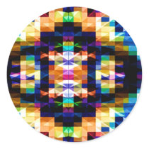 Inspirational Patterns - Rainbow Diamonds V2 Round Sticker
