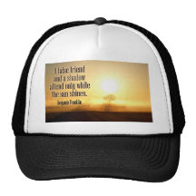 Inspirational Quote by Benjamin Franklin Mesh Hat