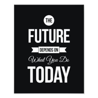 Inspirational Quote The Future Black Art Photo