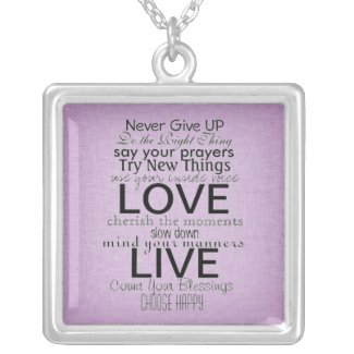 Inspirational Quotes and Sayings Necklaces