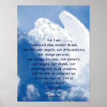 Inspirational Scripture Angel In Clouds, Romans Posters