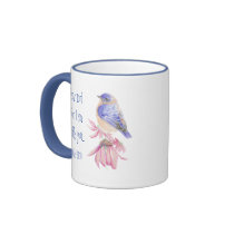 Inspirational Scripture Isaiah 40:10 Bluebird Mug