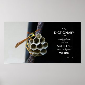 Inspirational Success and Work Poster print