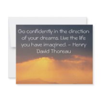 Inspirational Thoreau Quote invitations by spiritcircle Inspirational Thoreau Quote invitations